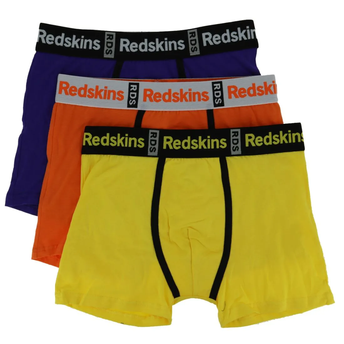 3 Boxers Redskins, Badrio, Violet Orange Jaune