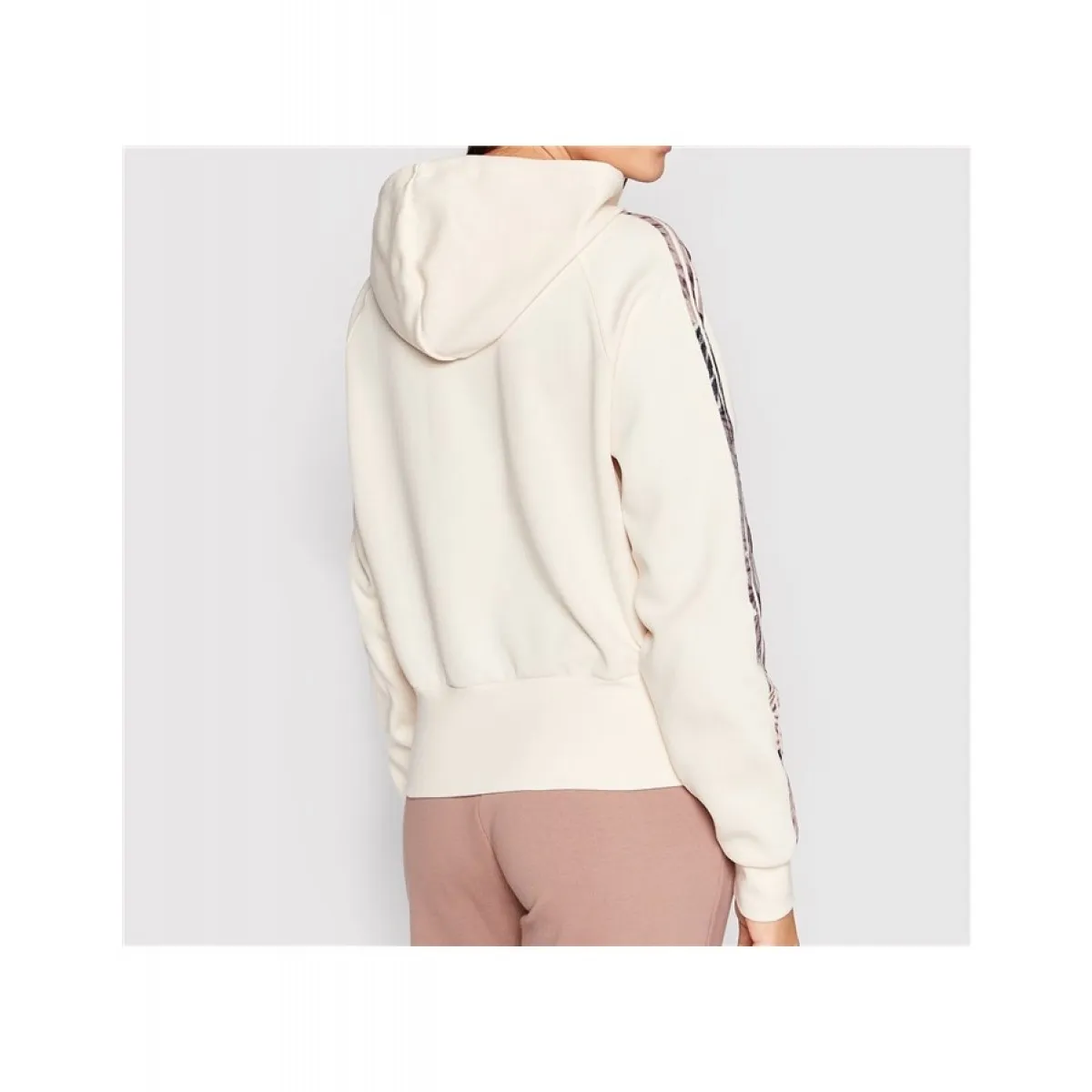 Adidas Felpa Donna Beige Con Cappuccio