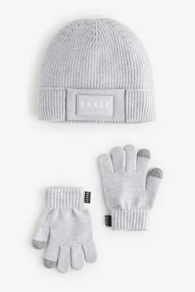 Baker by Ted Baker Bambino Grigio - Beanie e guanti Set    