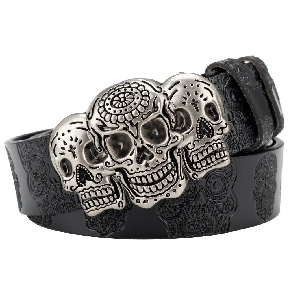 Ceinture Tête de Mort pour Femme ou Homme, modèle Sephiran