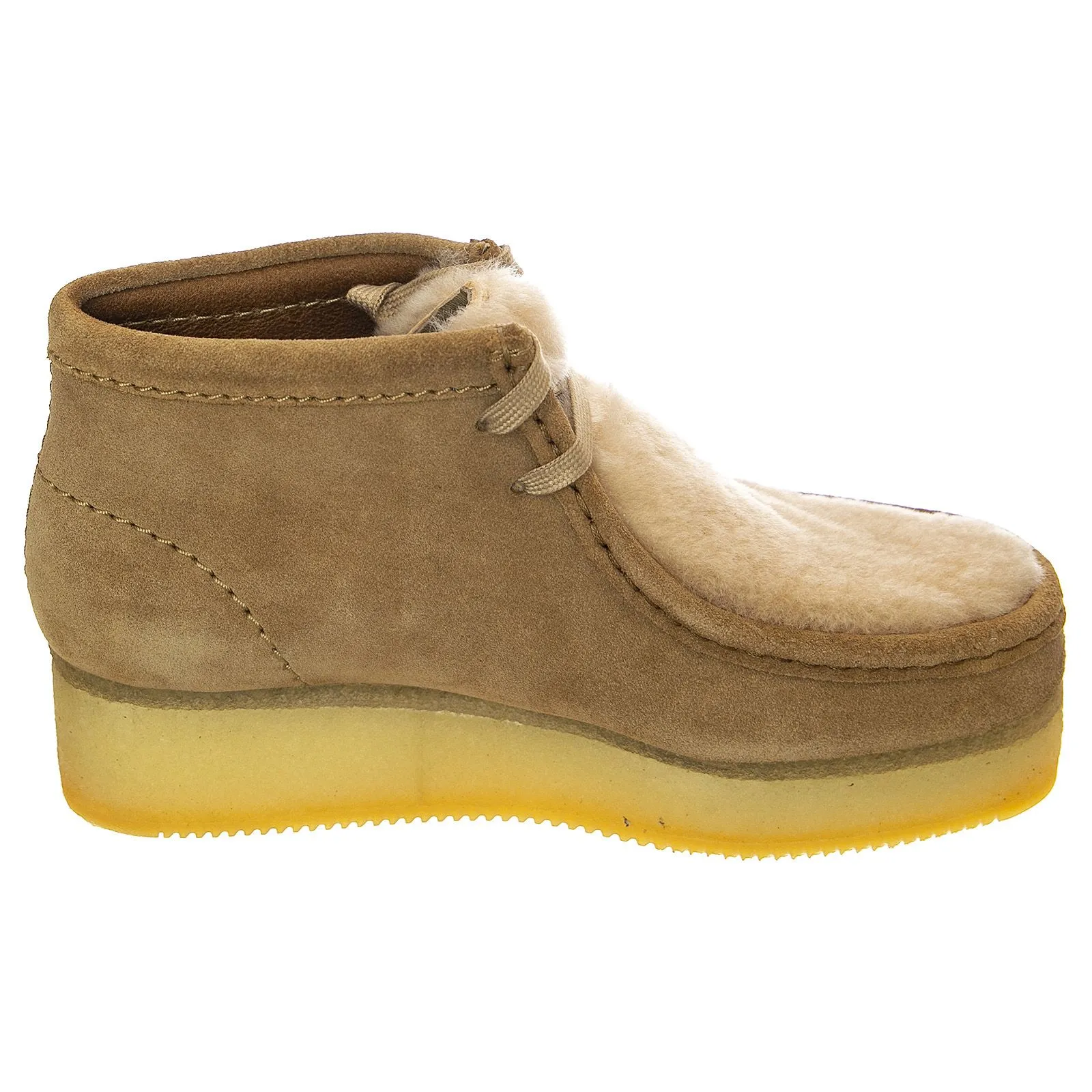 Clarks Wallabe Hair - Stivaletti Profilo alla Caviglia Donna Beige    