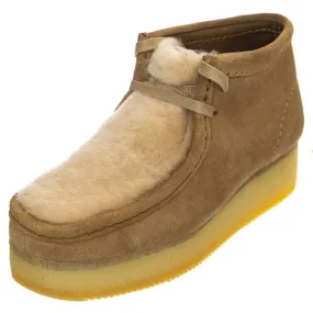 Clarks Wallabe Hair - Stivaletti Profilo alla Caviglia Donna Beige    