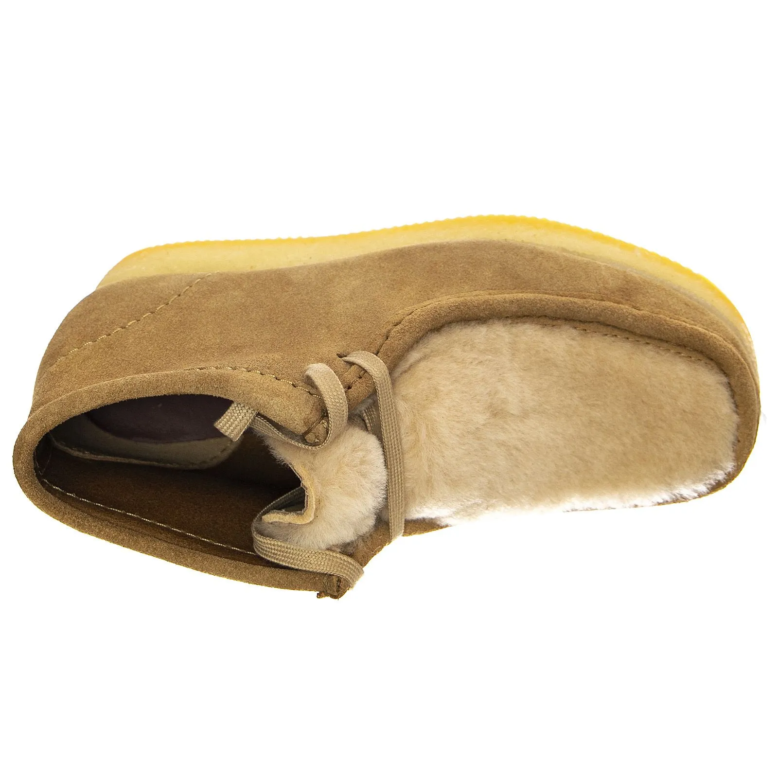 Clarks Wallabe Hair - Stivaletti Profilo alla Caviglia Donna Beige    