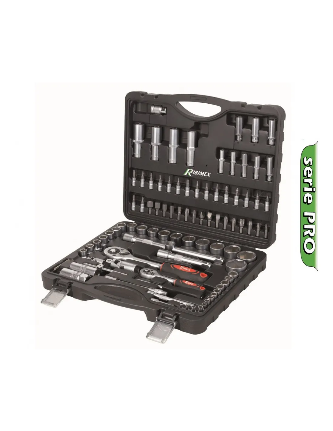 Coffret clé à cliquet et douilles 94 pieces série pro - - PRKOUT94/MRIBIMEX
