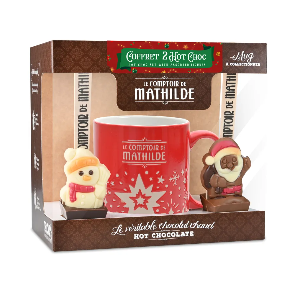 Coffret Hot Chocolate - Mug noël 2x30g