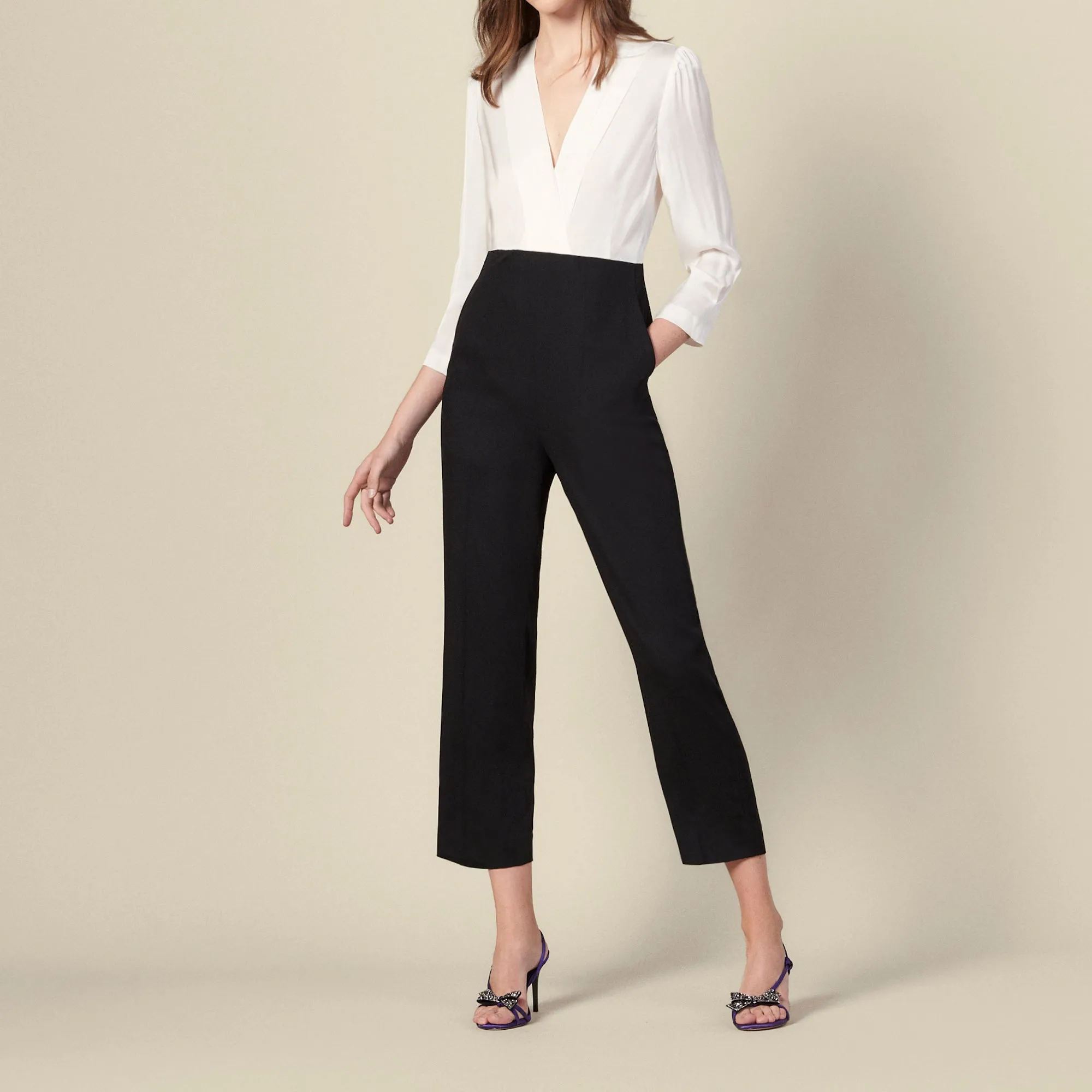 Combinaison pantalon bi-matière