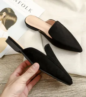 Comemore  Autumn Woman Mules Without Heels Half Slippers Sandalias Loafers Ballet Flats Zapatos Mujer Calzado Women Shoe