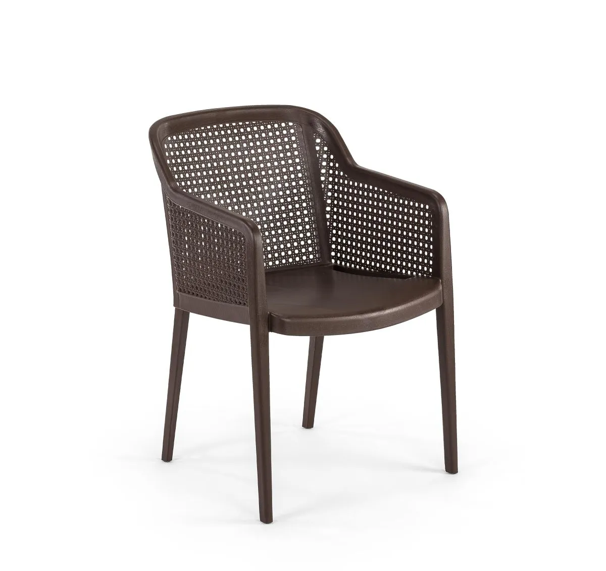 Fauteuil ANTIBES Polypropylène 56x60x81cm Wengé
