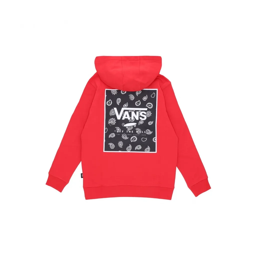 felpa cappuccio ragazzo print box back hoodie TRUE RED