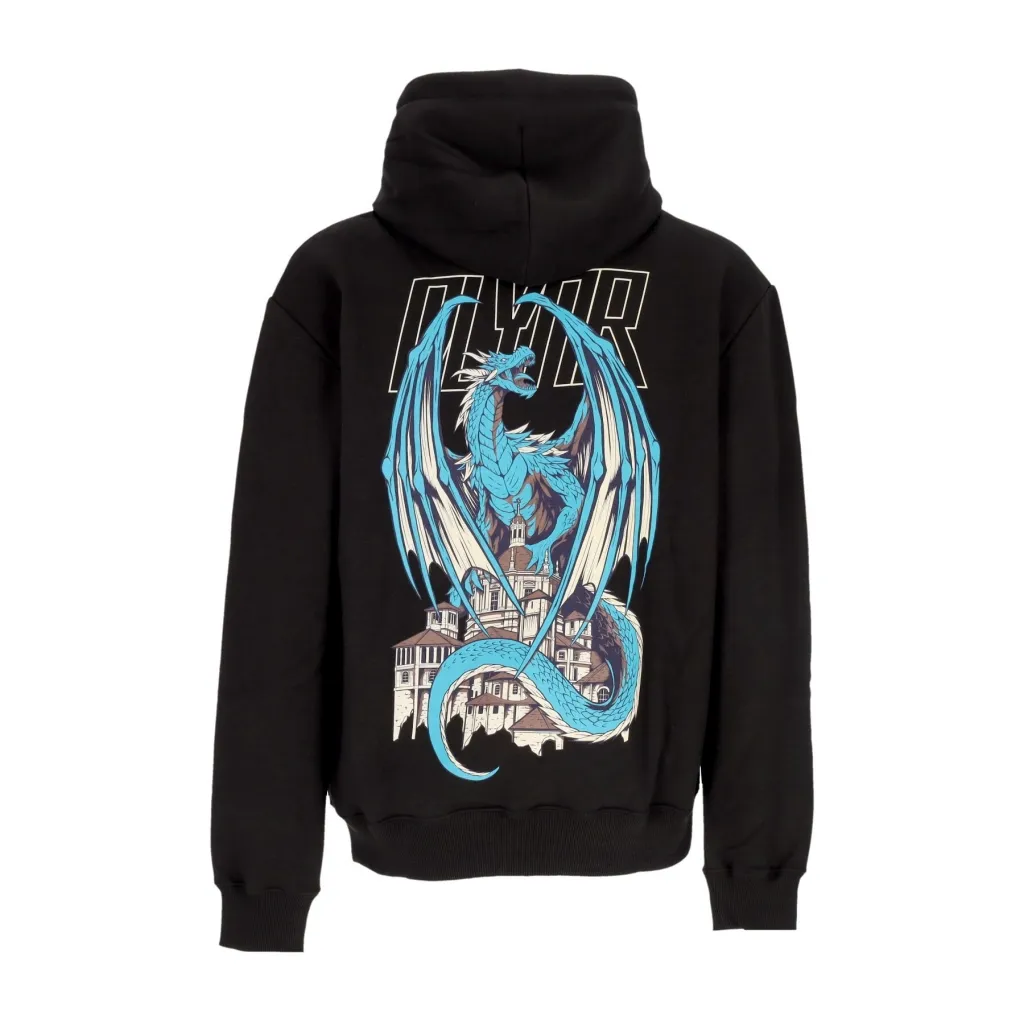 felpa cappuccio uomo blue dragon hoodie BLACK