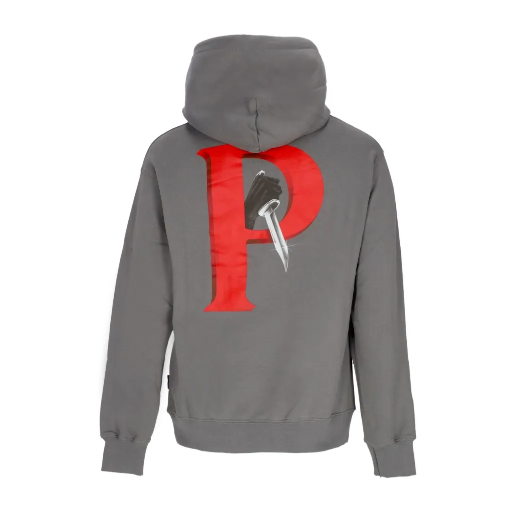 felpa cappuccio uomo crime hoodie GREY