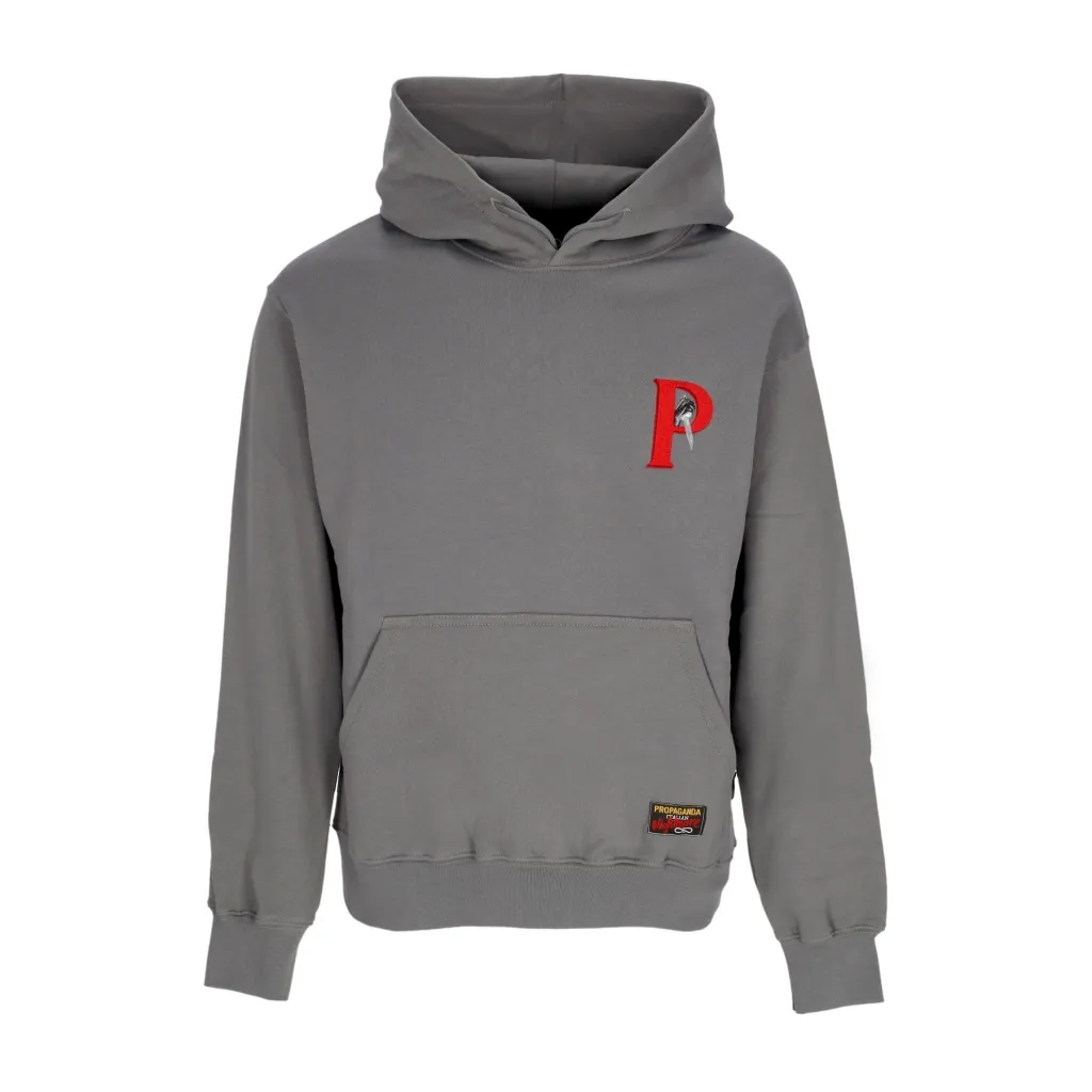 felpa cappuccio uomo crime hoodie GREY