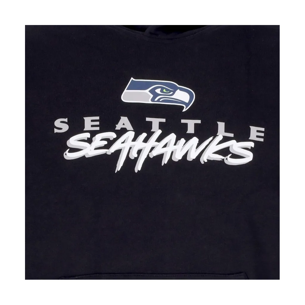 felpa cappuccio uomo nfl script team hoody seasea BLACK/OBSIDIAN BLUE