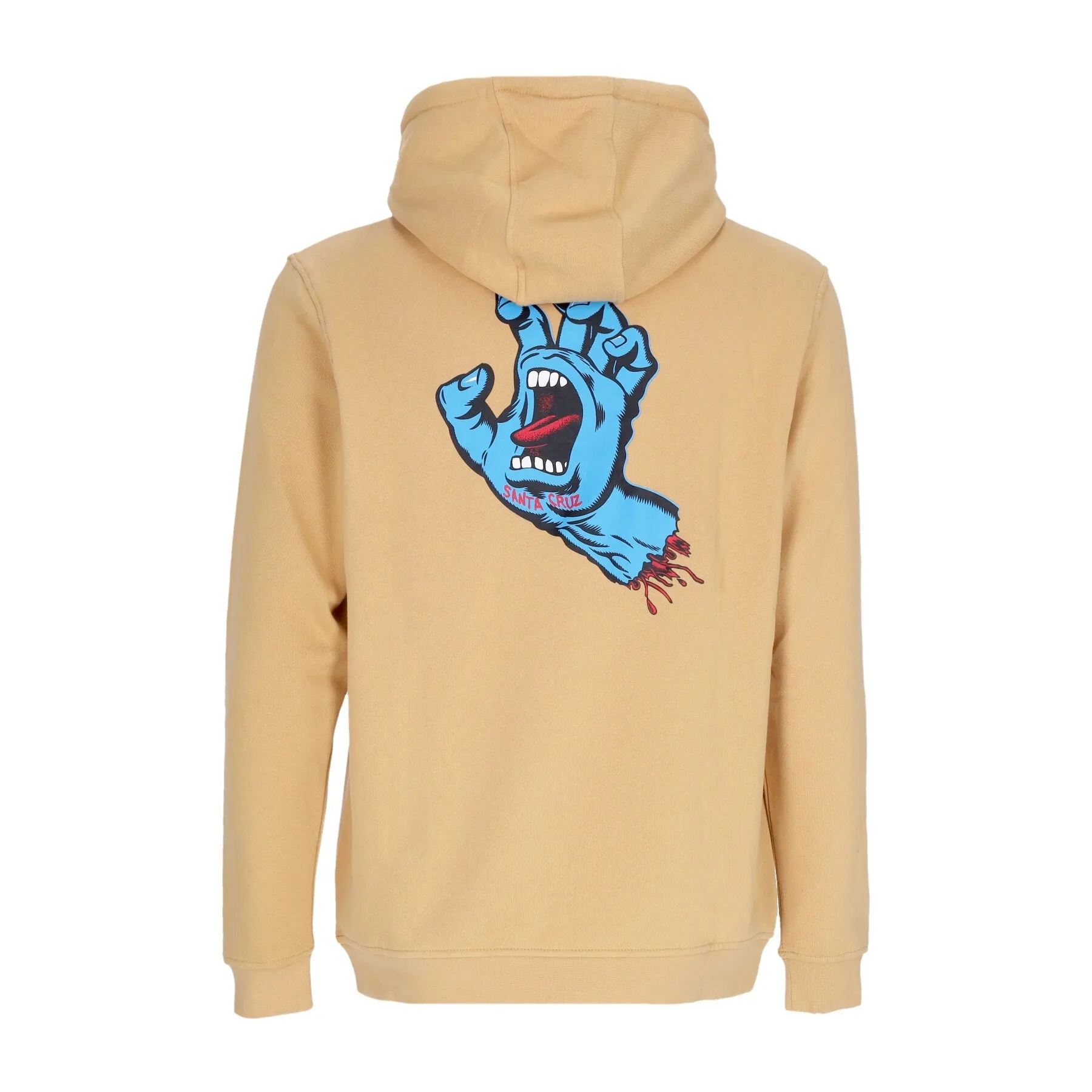 Felpa Cappuccio Uomo Screaming Hand Chest Hoodie Parchment