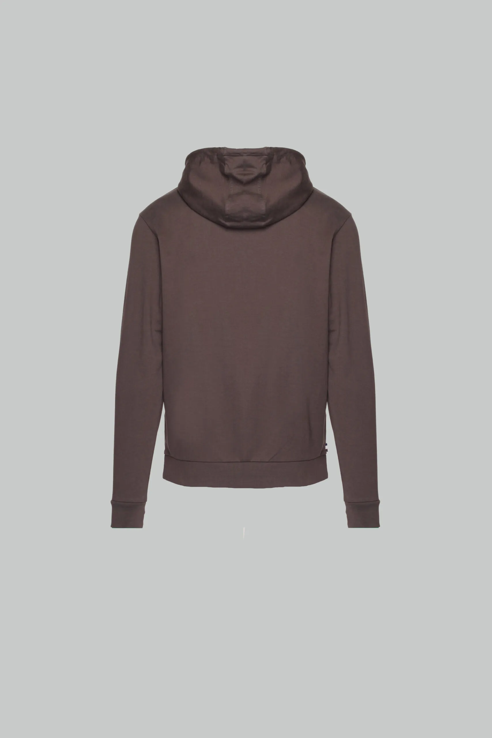 Felpa con cappuccio Aquascutum ACTIVE CLUB CHECK PATCH HOODIE Marrone