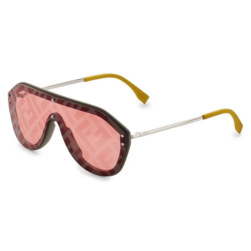 Fendi - Fendi Fabulous - Occhiali da Sole a Mascherina - Rosa - Occhiali da Sole - Fendi Eyewear
