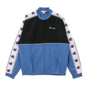 Giacca Tuta Uomo Full Zip Top Light Blue/black/white