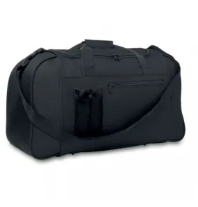 Grand sac en polyester de sport ou de voyage en noir, bleu et rouge 