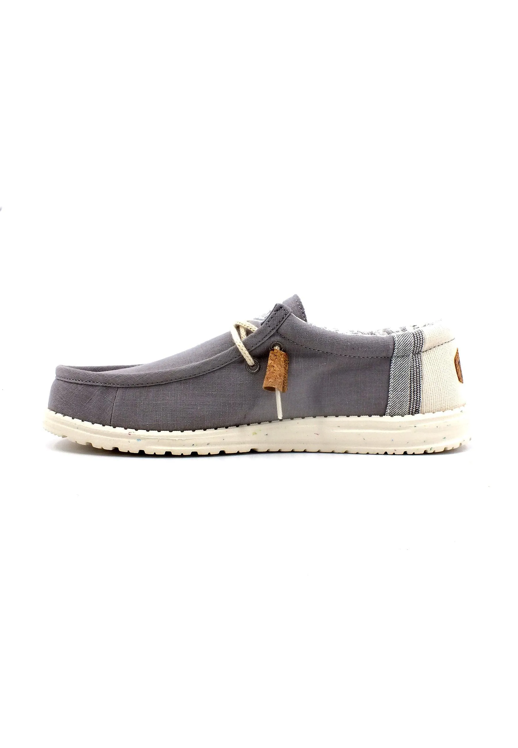 HEY DUDE Wally Break Stitch Sneaker Vela Uomo Grey 40015-030