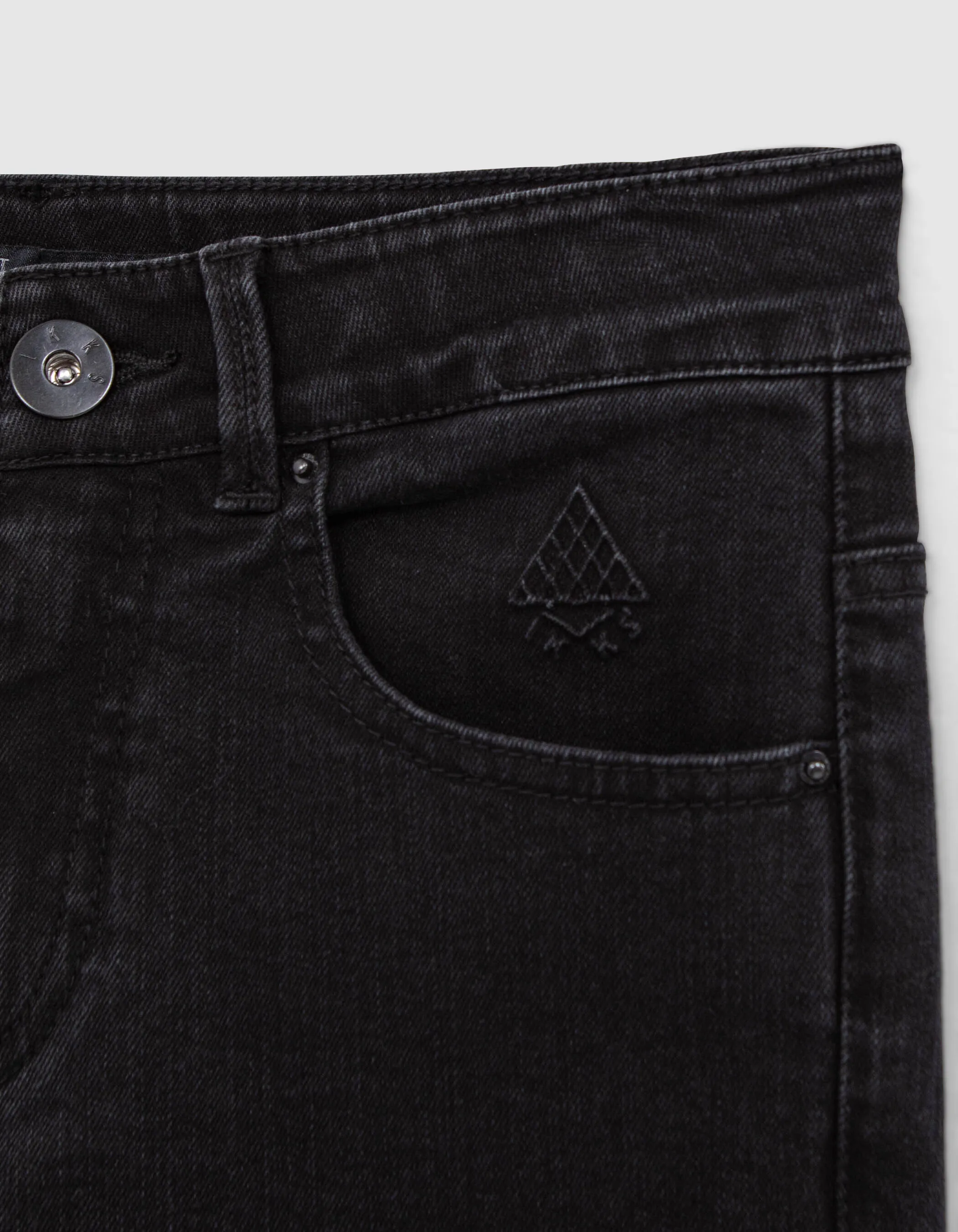 Jean SLIM noir pyramide embossée poche garçon
