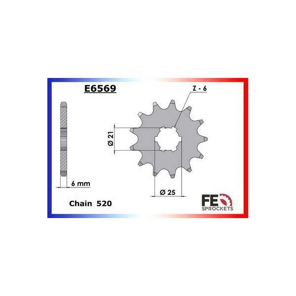 KIT CHAINE FE KX.500 '87/99 14X47 RX/XW.SR
