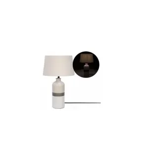 Lampe de table à rayure grise