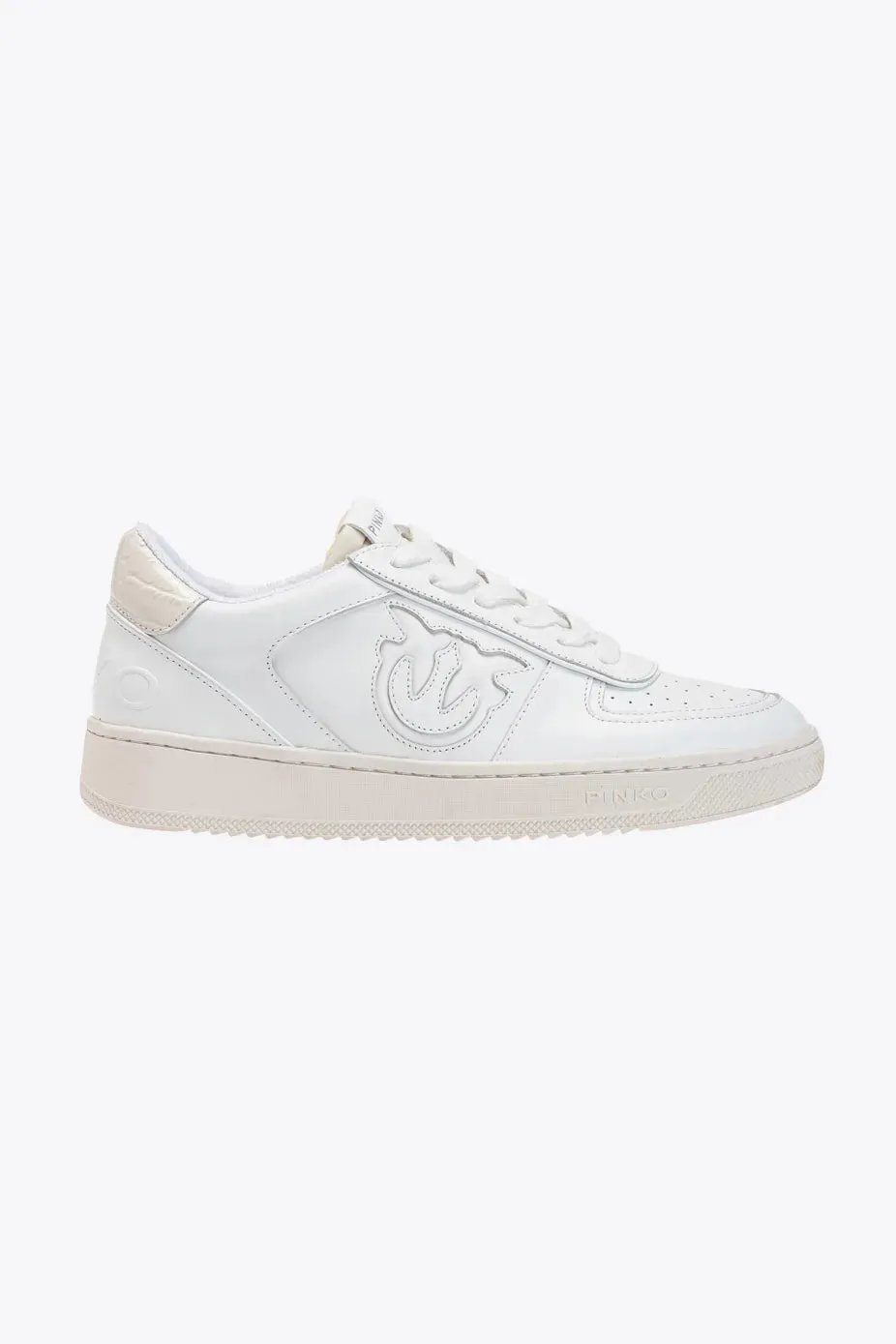 Leather Sneaker with Pinko Logo / White