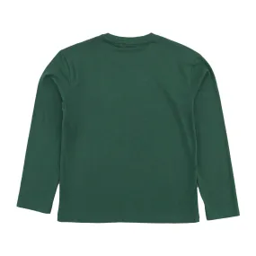 Maglia Bambino Verde Con Logo A Contrasto