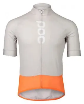 Maglia POC Essential Road Logo Grigio / Arancione