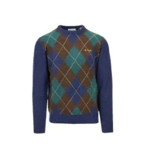 Maglia pullover girocollo rombi Donegal Argyle