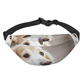 Marsupio con cane Golden Retriever per donne e uomini, cintura regolabile, marsupio casual per viaggi, escursionismo, marsupio, 