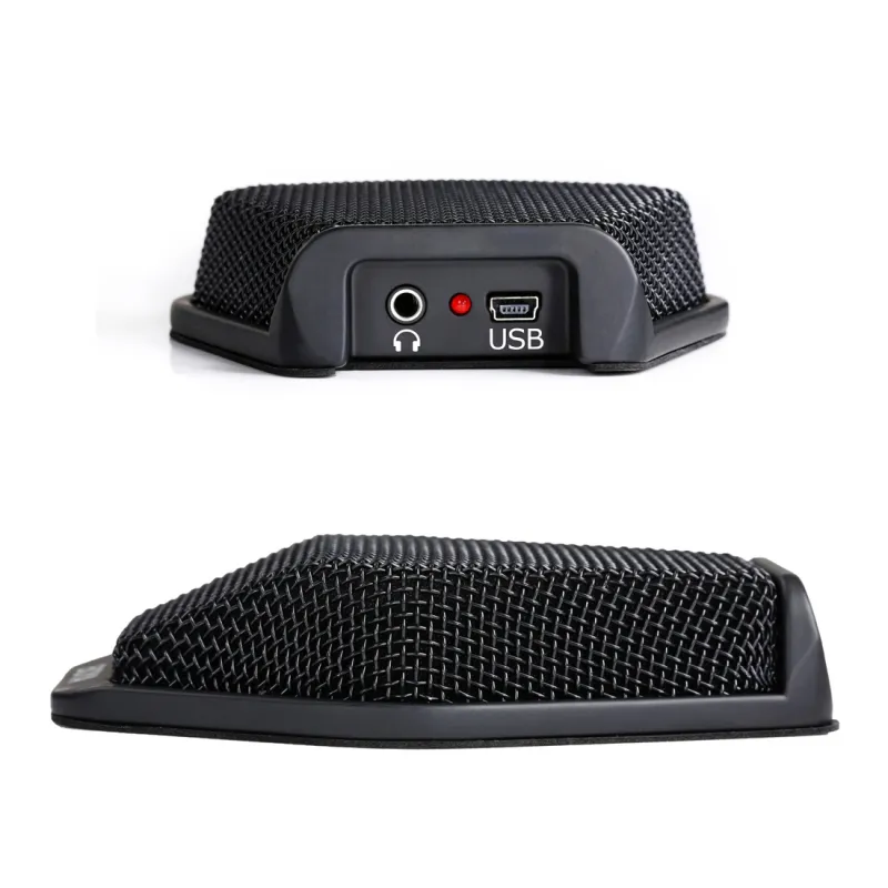 Microphone Directionnel Conférence LED Professionnel Noir