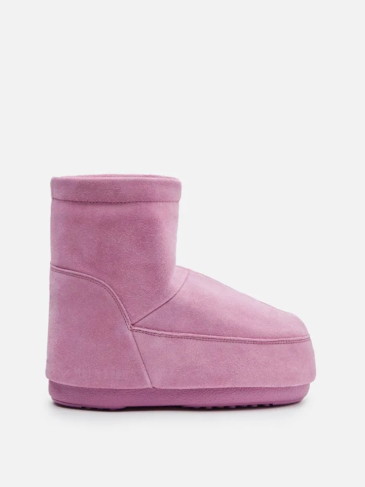 moon boot suede gum pink