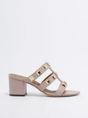 Mules donna Via Roma 15 in pelle Blush