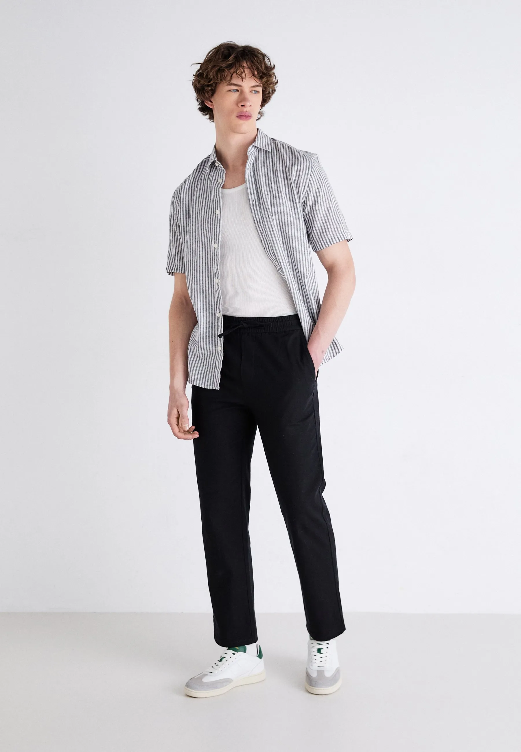 ONSSINUS LINEN MIX LOOSE PANT - Pantaloni