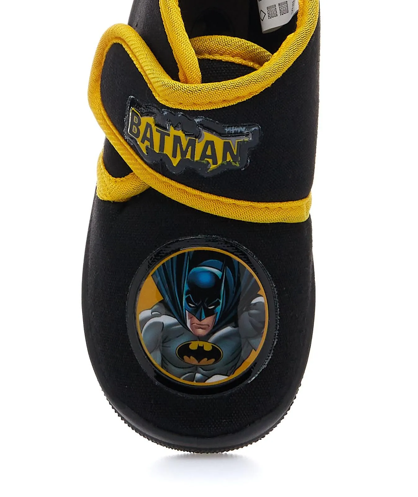 Pantofole bimbo da asilo nere stampa batman con velcro