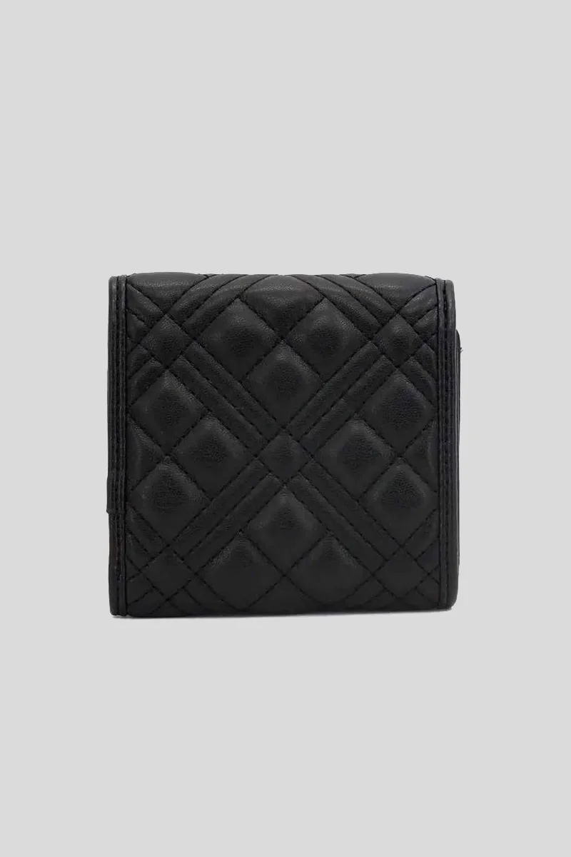 Portafoglio Quilted Pu - Nero