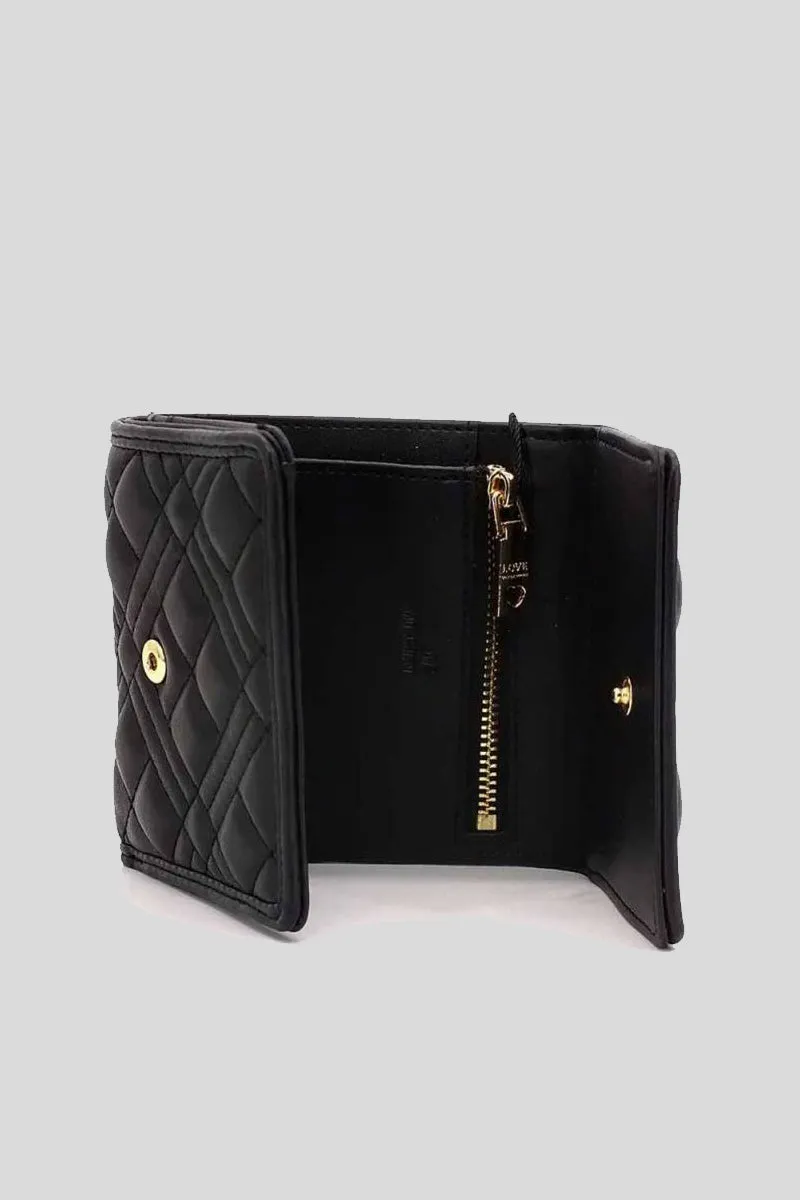 Portafoglio Quilted Pu - Nero