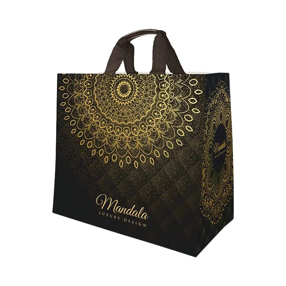 Sac cabas polypropylène tissé 33 l ''mandala'' par 25 pièces