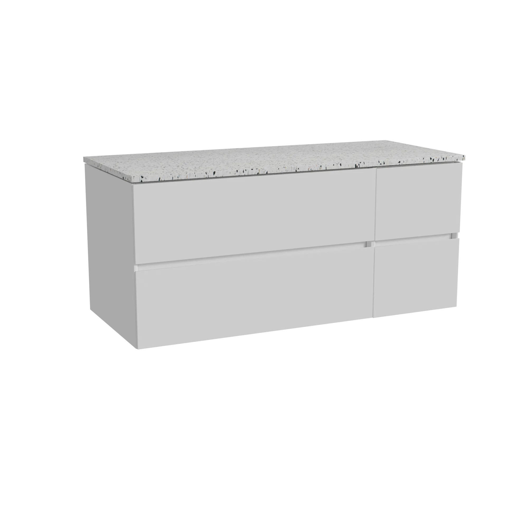 Storke Edge meuble salle de bains suspendu 120 x 52 cm blanc brillant avec Tavola tablette simple ou double en blanc/noir mat te