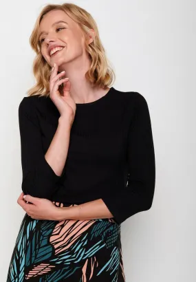 T-shirt Refined noir en Tencel Taille XS