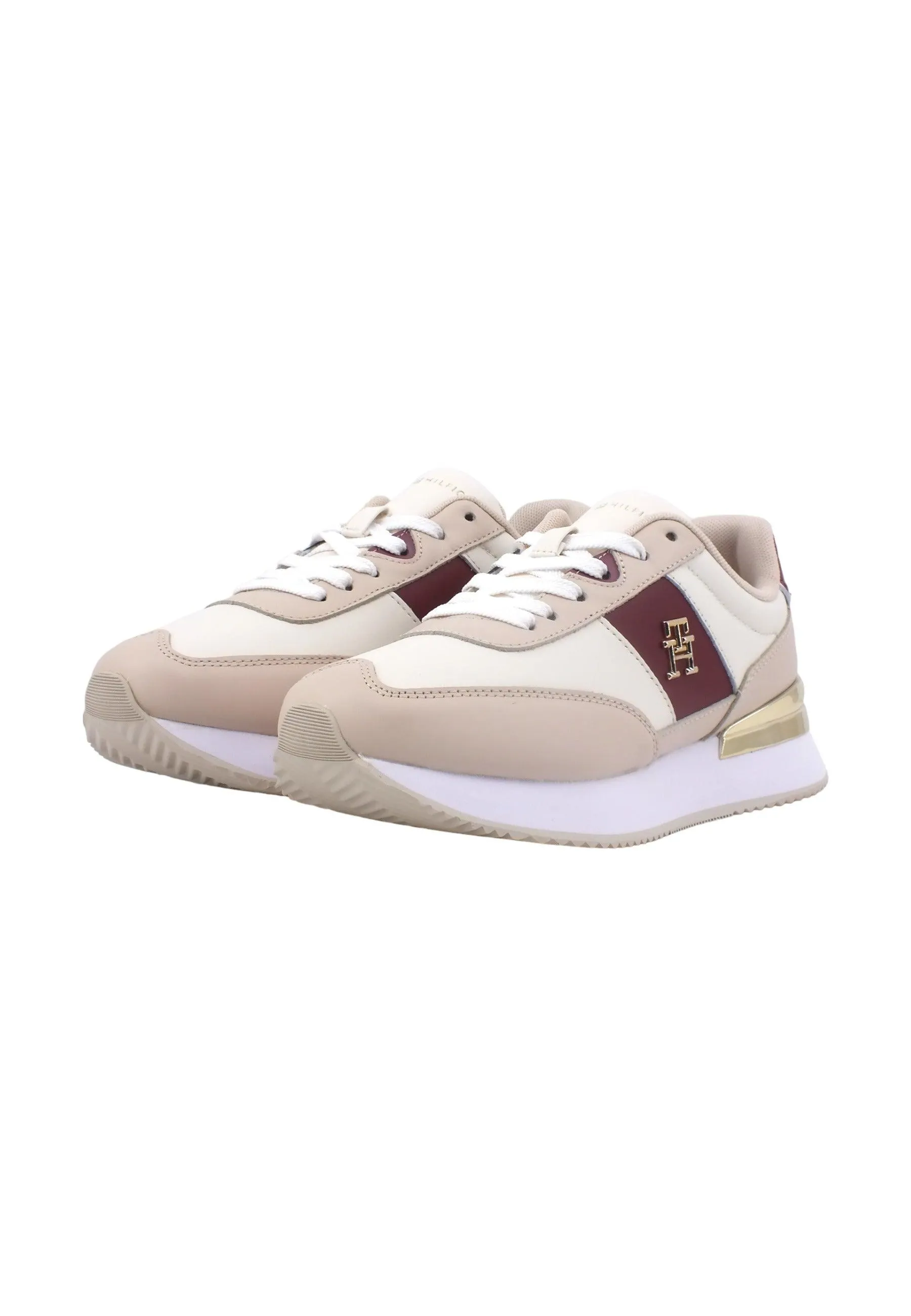 TOMMY HILFIGER Th Elevated Feminine Running Sneaker Donna Ancient White FW0FW07306