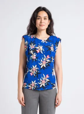 TOP FLUIDE COL ROND IMPRIMé à FLEURS - IKKS pour FEMME | Printemps