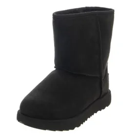 Ugg Classic Weather Short II Black K - Stivaletti Bambino Neri    